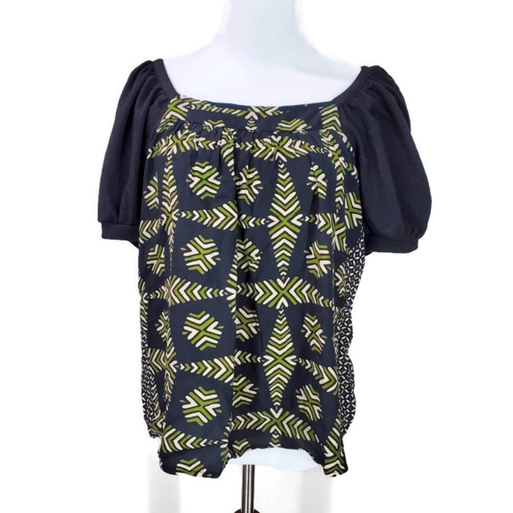 Anthropologie Maeve Catania Geometric Print Top New With Tag Size Small - Picture 4 of 13